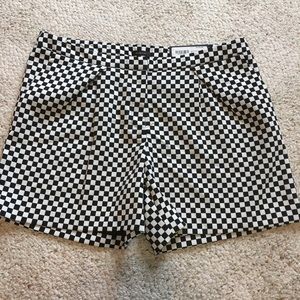 Worthington Black White Check Shorts Sz 12